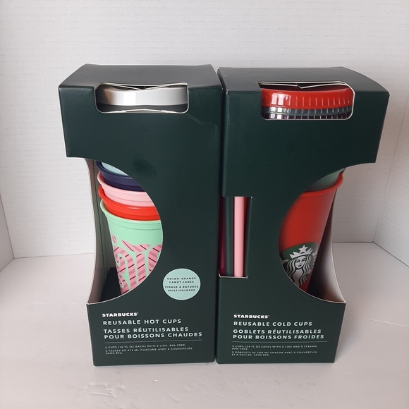 Starbucks holiday 2020 cup bundle hot and cold - Picture 1 of 4